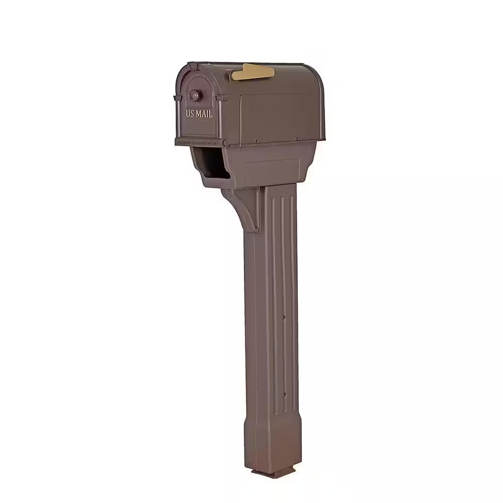 Postal Pro Hampton All-in-One Mailboxes Kit, Bronze  Polypropylene Construction