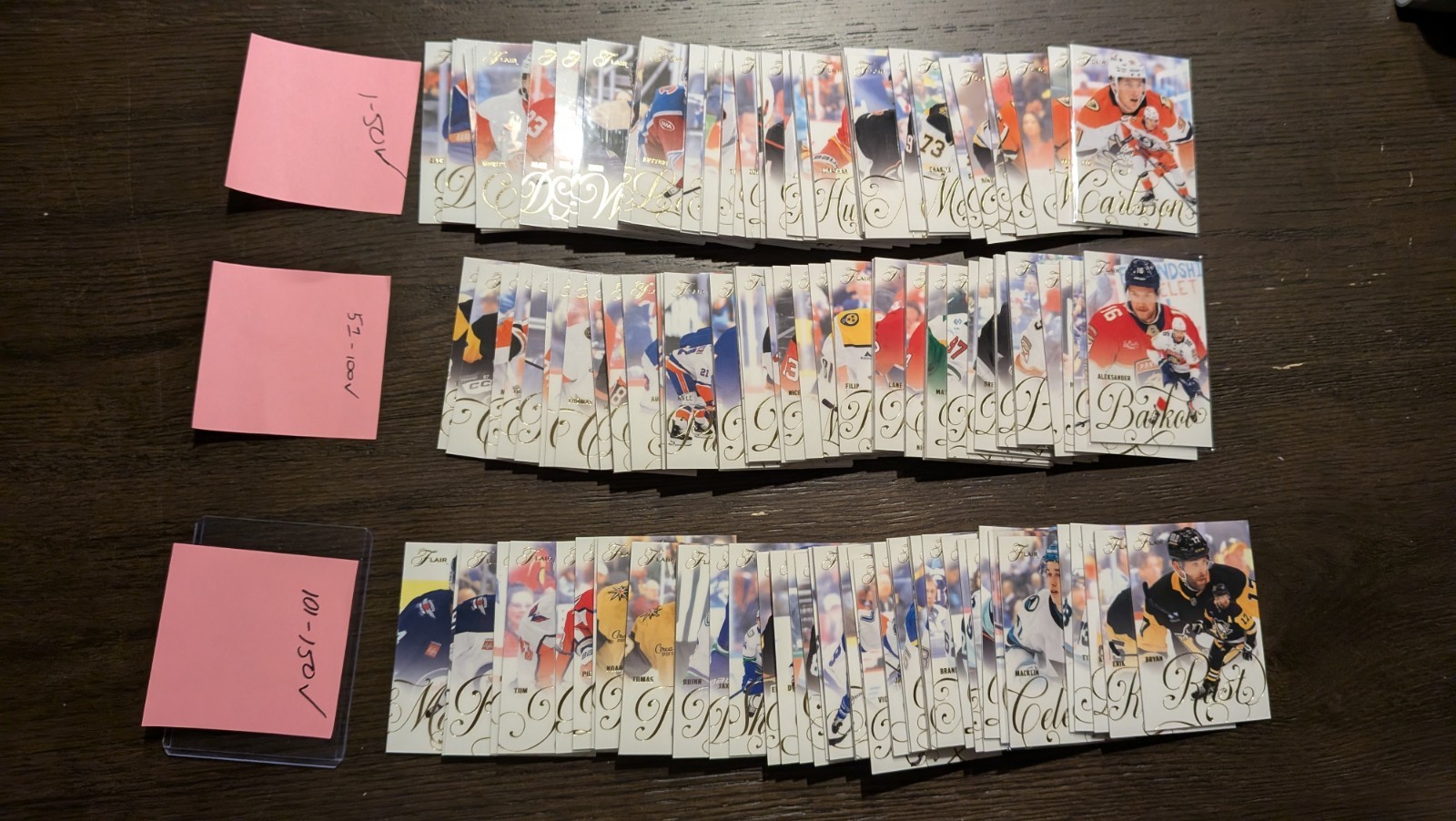 2025-26 Flair Hockey Full Base Set Lot [INCLUDES ALL ROOKIES]  200 Cards #1-200