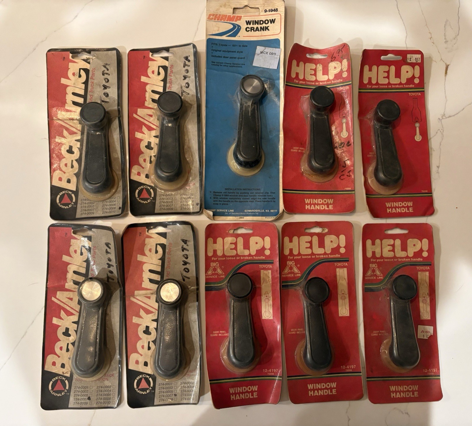 Lot of 10 NOS Toyota Pickup Hilux Corolla Window Crank Handles