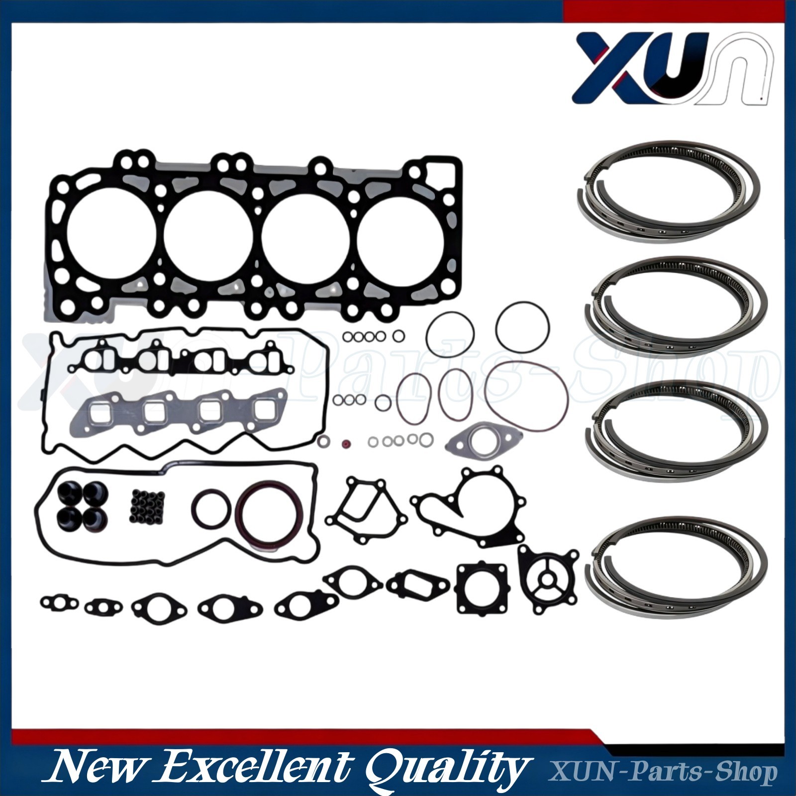 YD25 YD25DDTI Piston Ring + Full Gasket Set Kit For Nissan 88mm*2.5HK+2.0+4.0