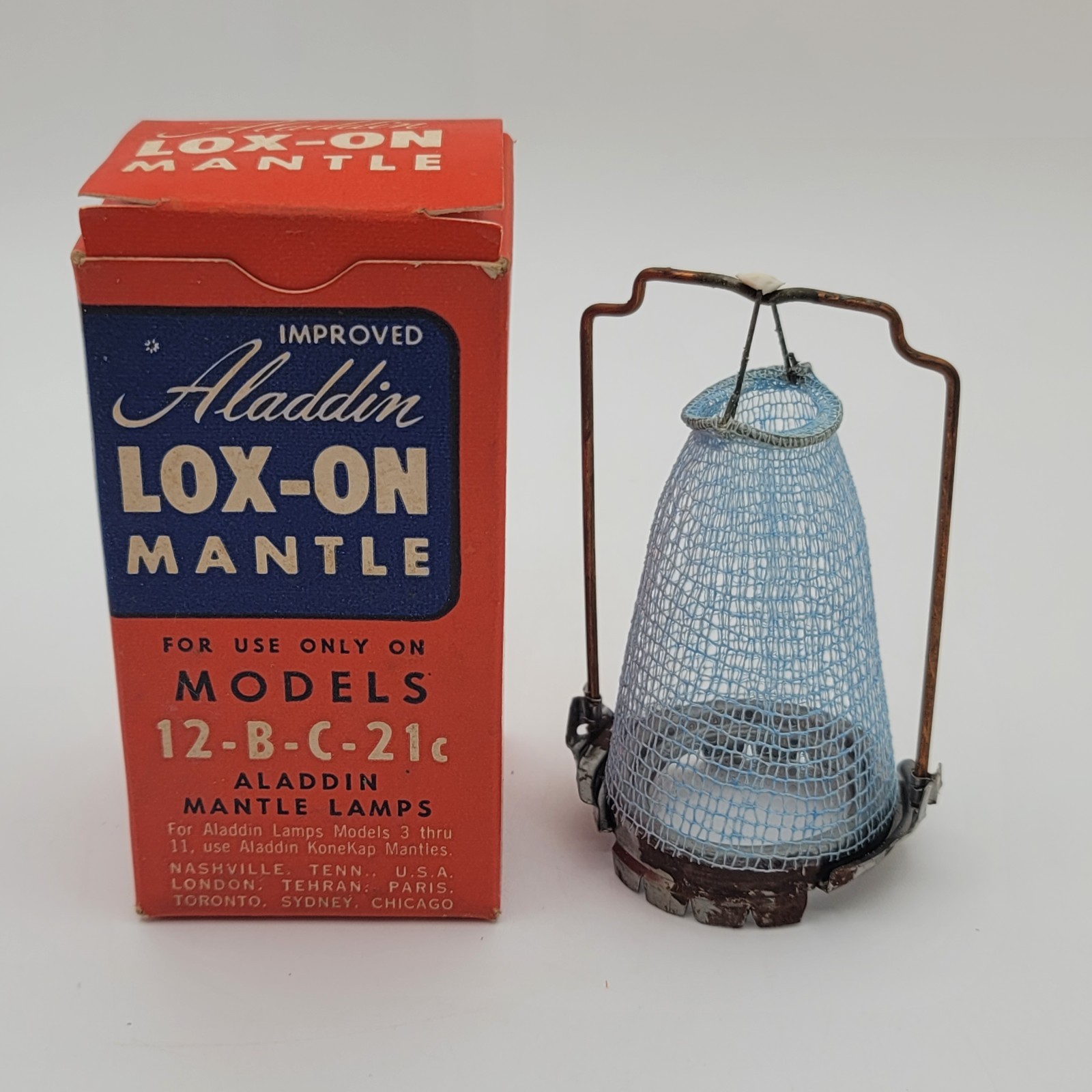 NOS Vtg Aladdin Lox-On Mantle/Models 12-B/12-C/21-c Oil Lamp Nashville TN USA