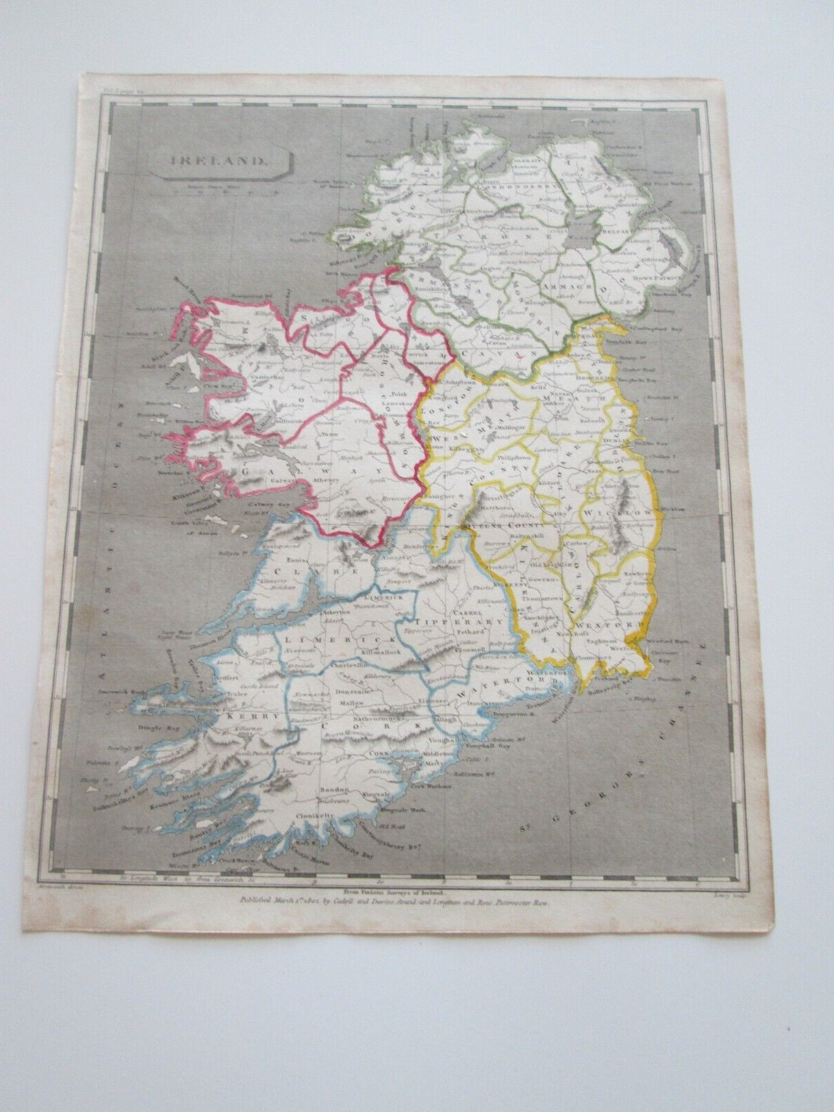 1806 CADELL AND DAVIES ATLAS MAP,  