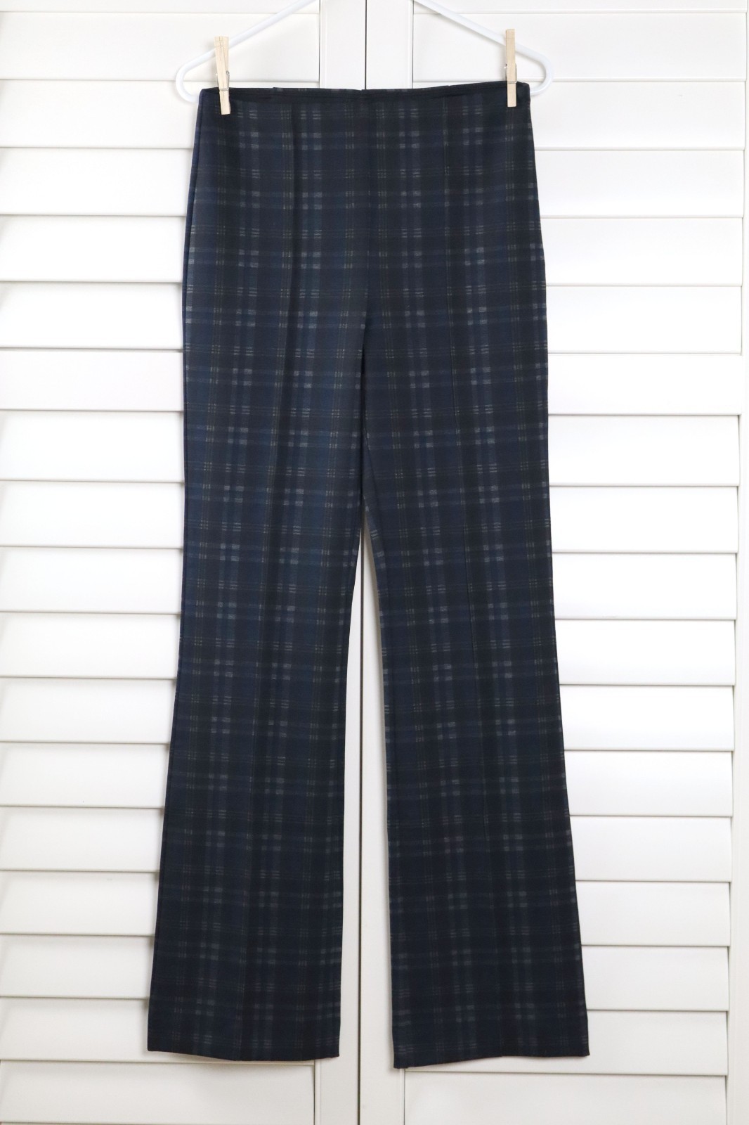 LYSSE New York NWT $128 Ponte Pull On Plaid Straight Leg Pants Size Medium