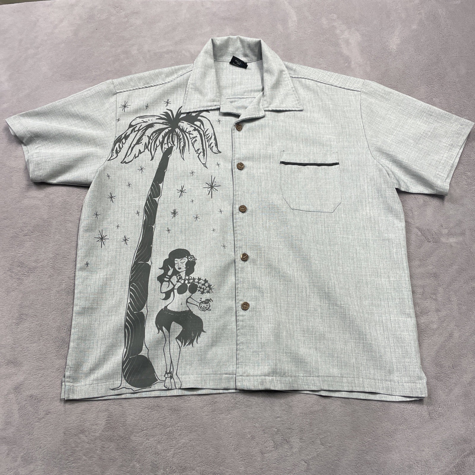 steady last call shirt Mens XL Hawaiian Floral Made In USA