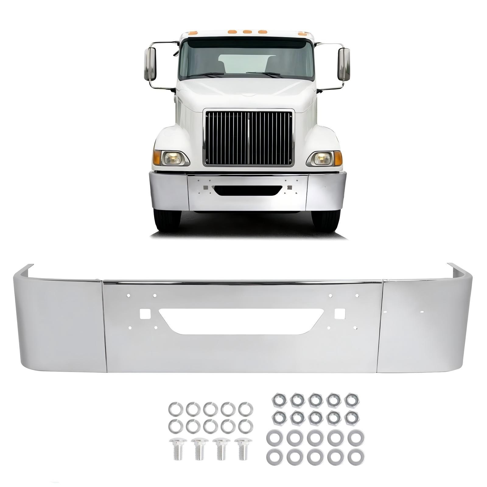 Front Bumper W/Tow Hook Cut-out For International Harvester 9100 9200 9400 1997+