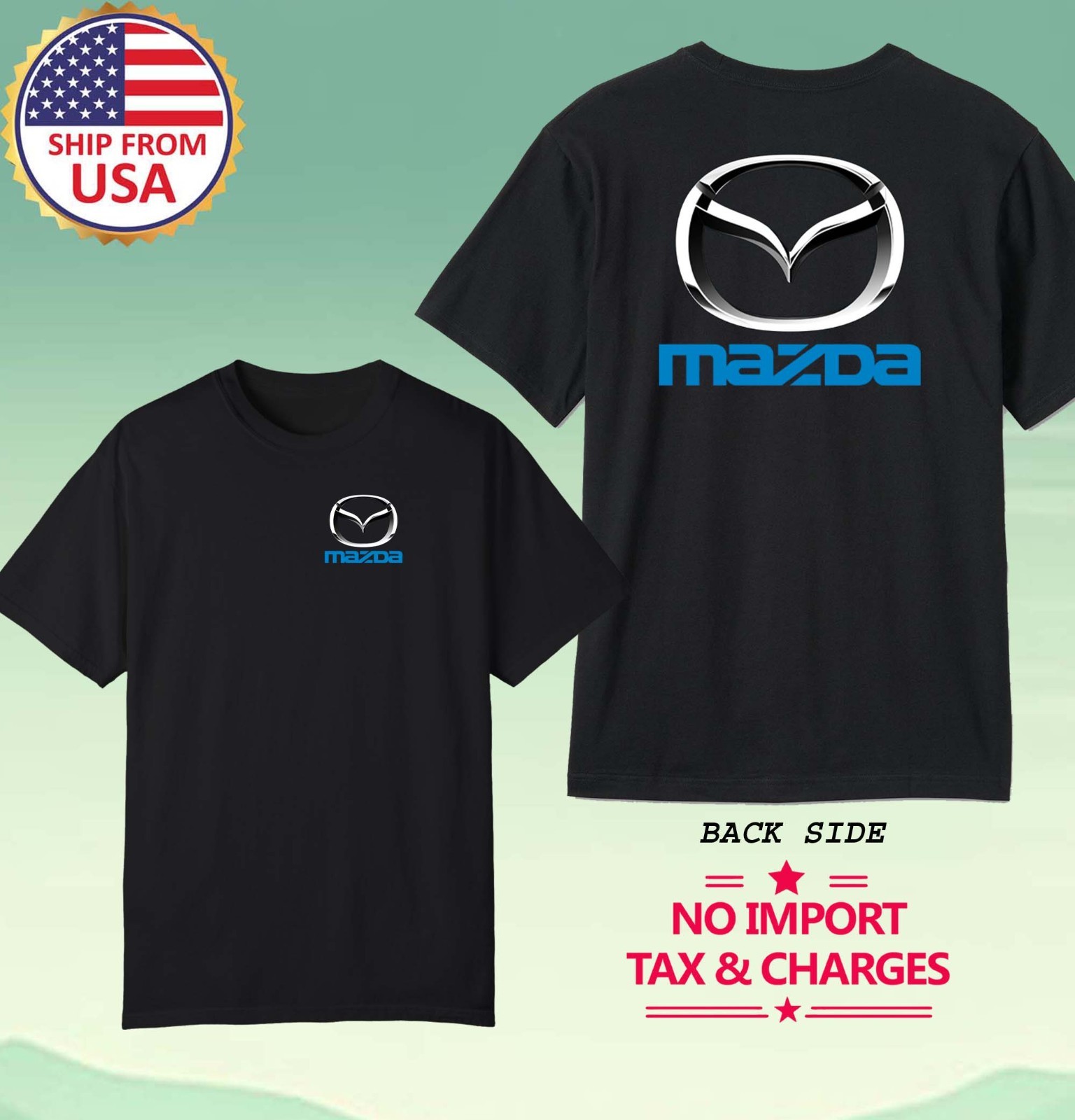 Mazda Car Racing Men's Black Size S-5XL