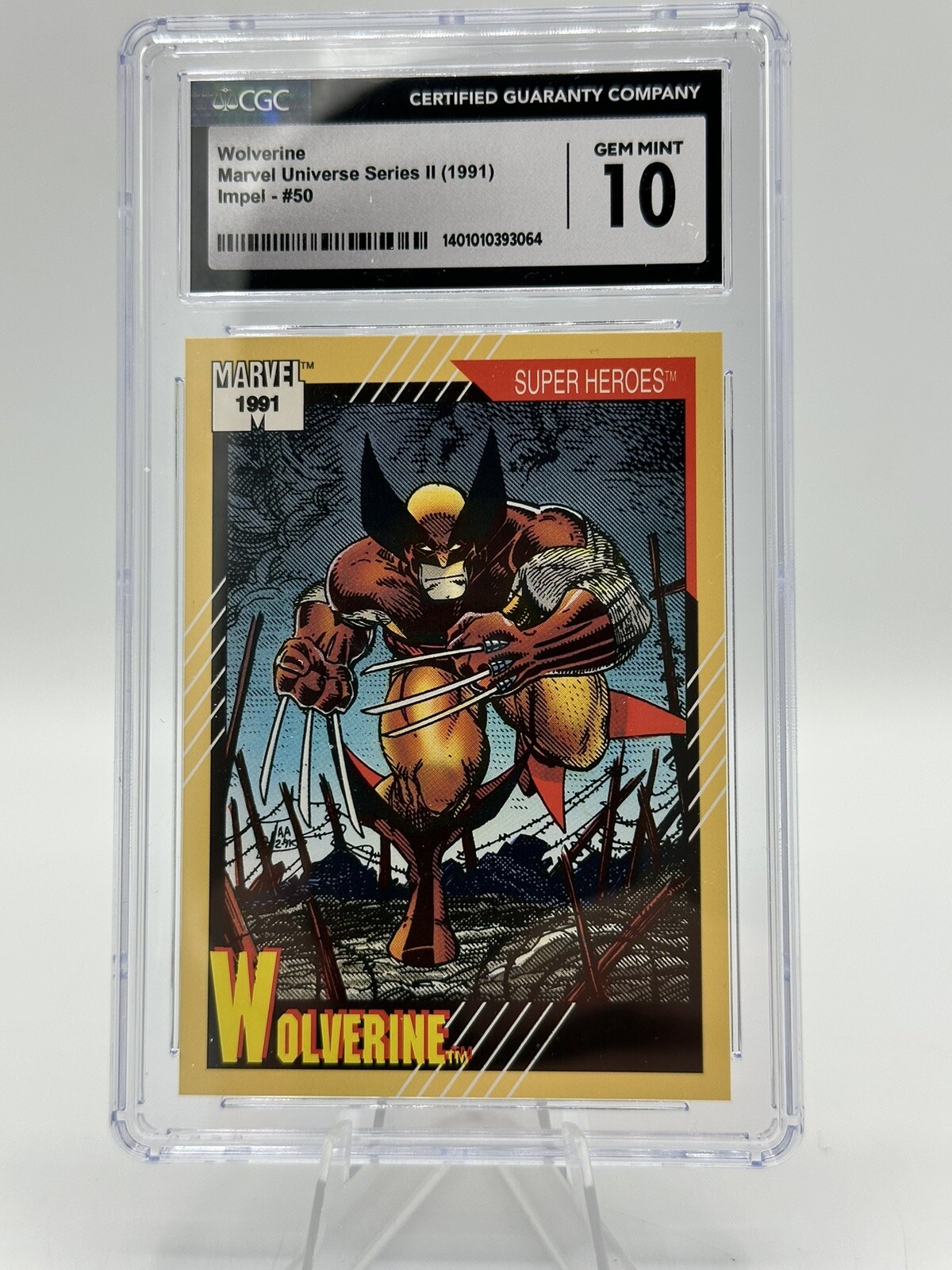 1991 Marvel Universe Series 2 Impel #50 Wolverine CGC Gem Mint 10
