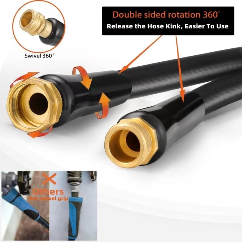 150 ft Heavy Duty Hybrid Garden Hose – Flexible & Lightweight Outdoor Artistan