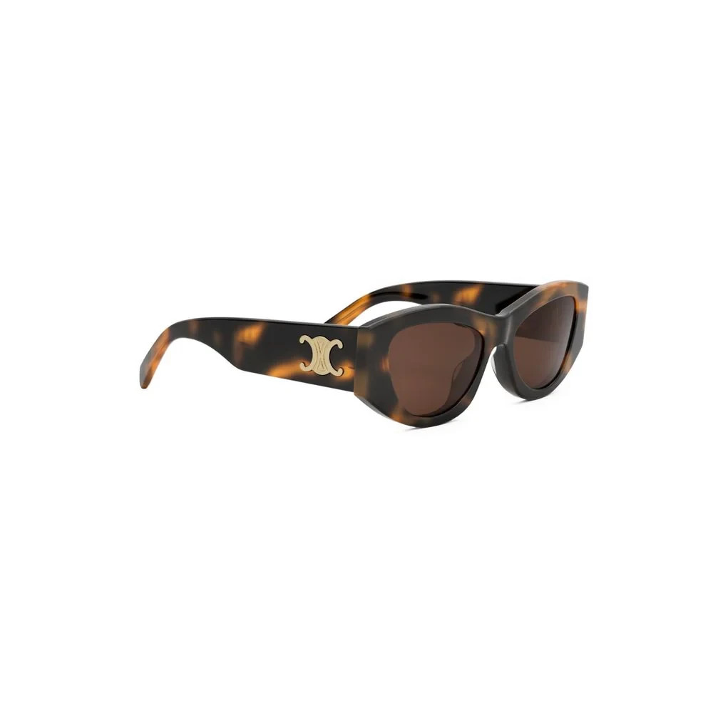 Celine TRIOMPHE CL 40308U 53E Shiny Havana/Brown Geometric Women\'s Sunglasses