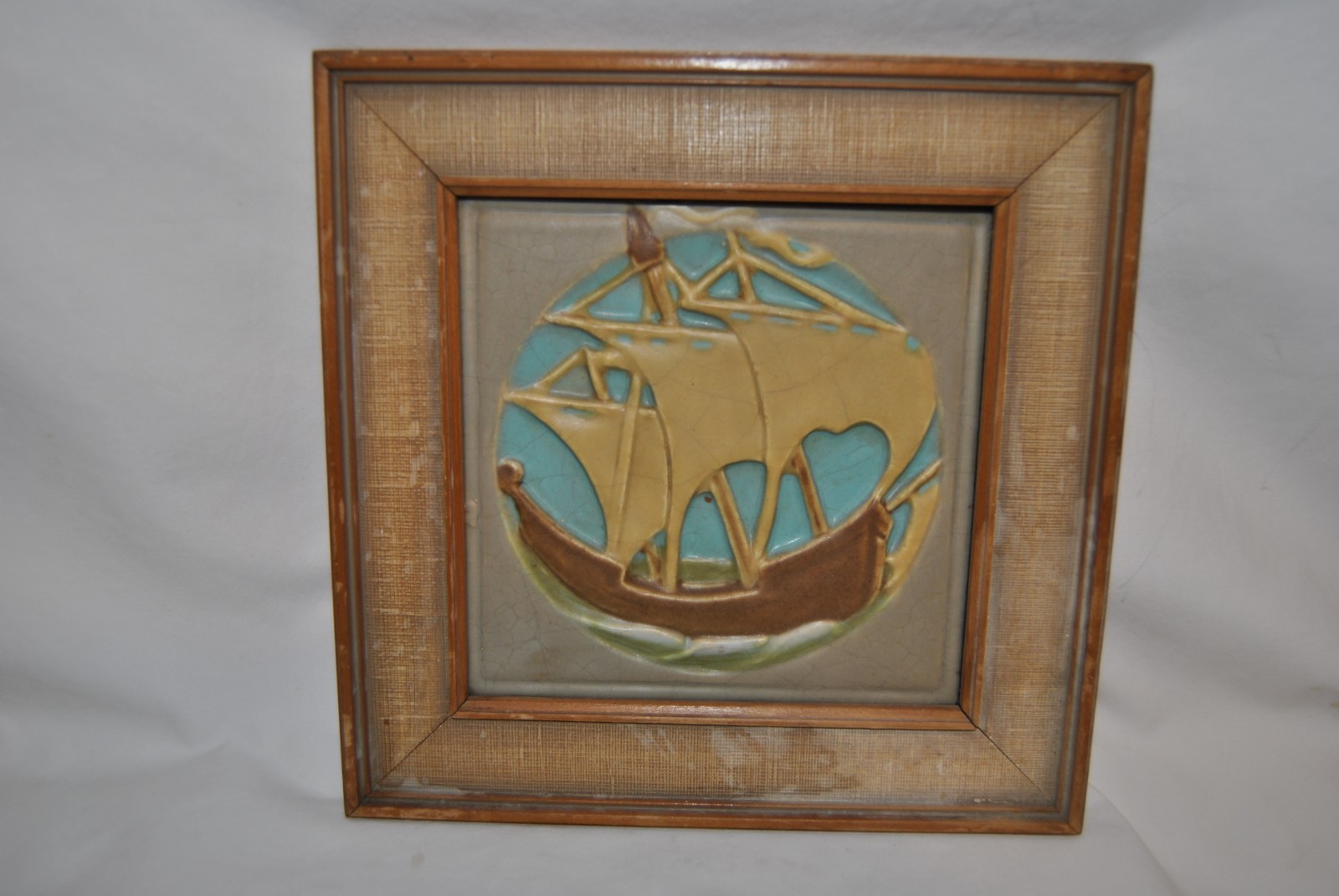 Rookwood Faience Tile With A Sailing Ship