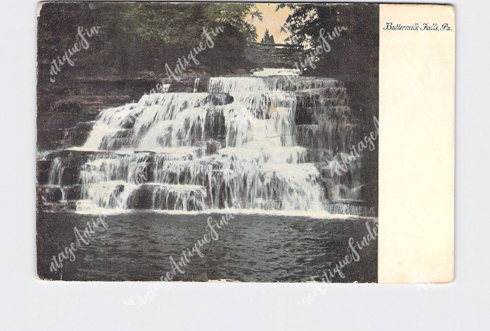 PPC Postcard PA Pennsylvania Buttermilk Falls Scenic View PPC Postcard PA Pennsylvania Buttermilk Falls Scenic View