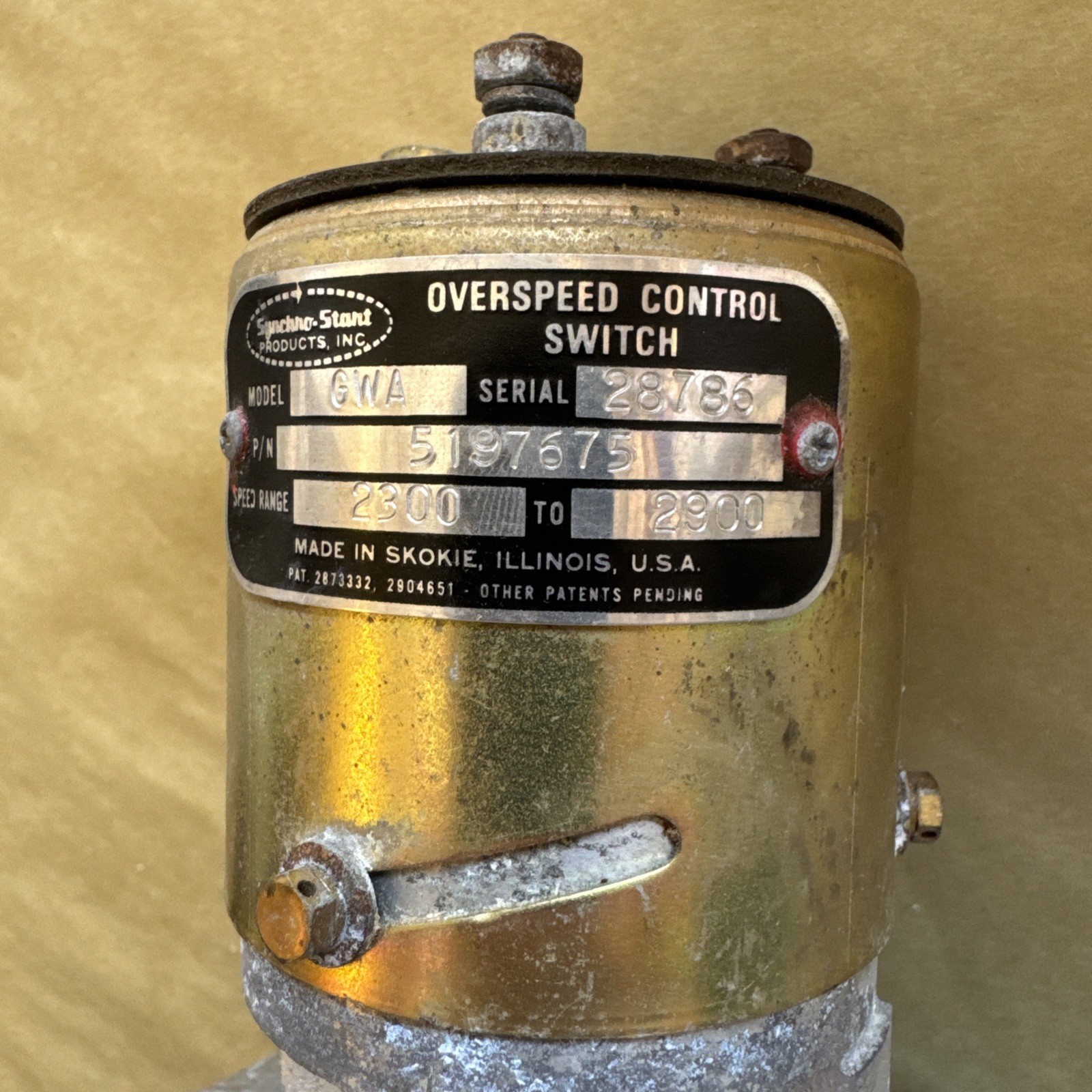 Detroit Diesel Overspeed Switch 5197675 Detroit Diesel Overspeed Switch 5197675
