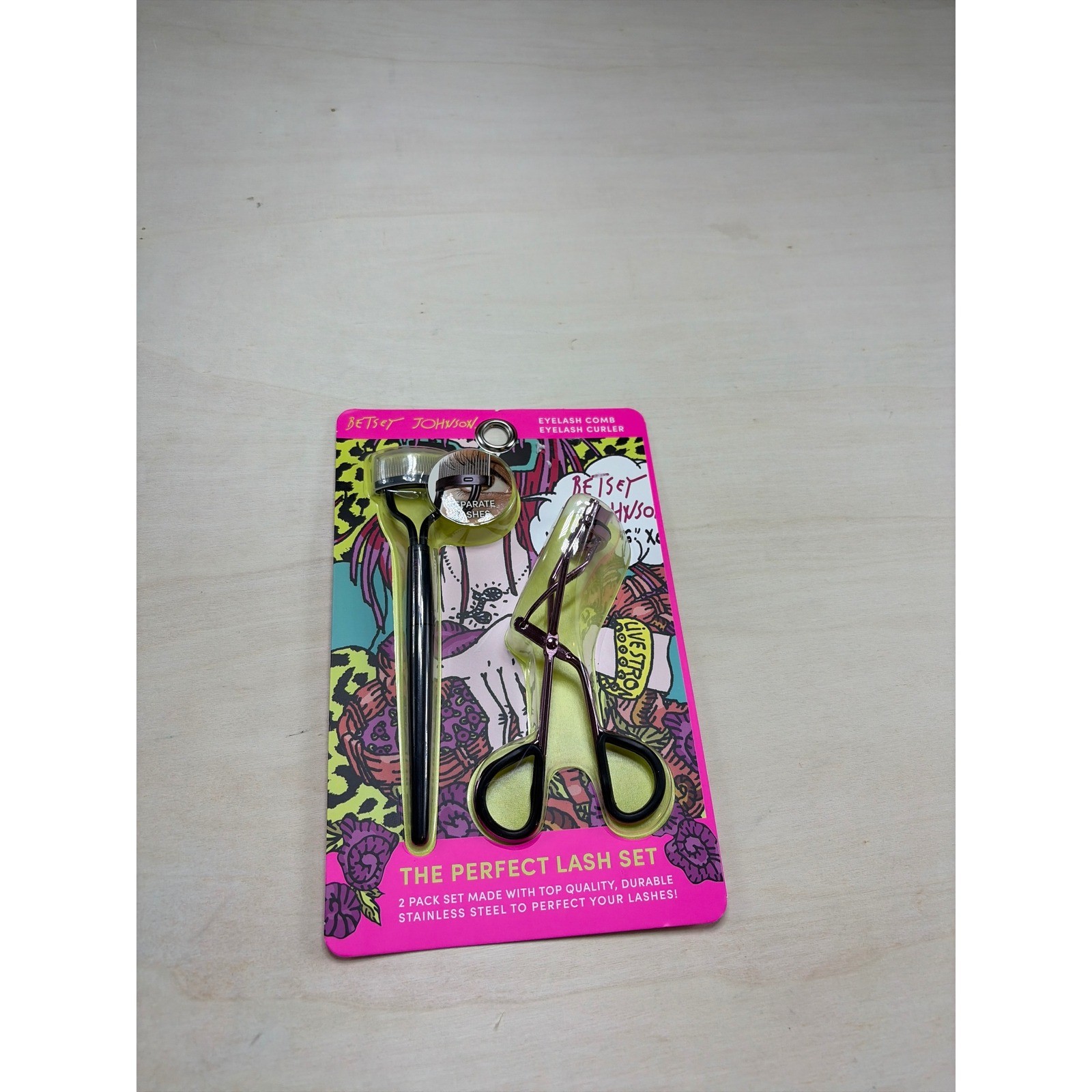 Betsey Johnson The Perfect Lash Set Eyelash Curler and Comb Stainless Steel New Betsey Johnson The Perfect Lash Set Eyelash Curler and Comb Stainless Steel New