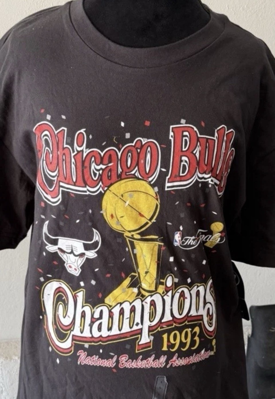 Vintage 1993 CHICAGO BULLS CHAMPIONSHIP  47 NBA Basketball Shirt Large New Tags
