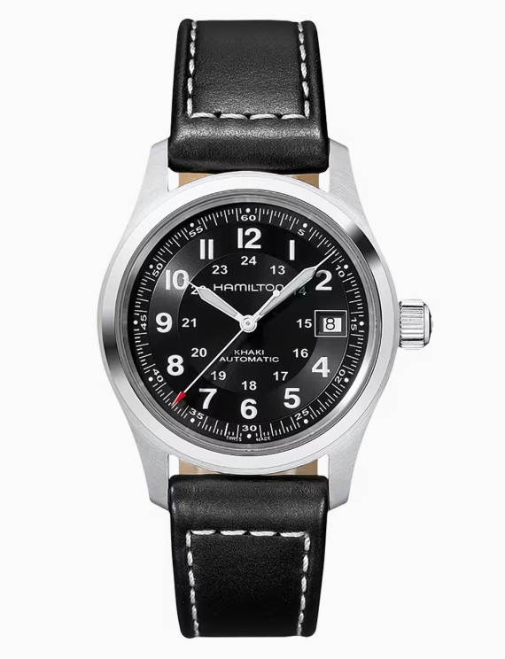 Hamilton Khaki Field Automatic Black Dial Leather Strap Men's Watch H70455733 Hamilton Khaki Field Automatic Black Dial Leather Strap Men's Watch H70455733