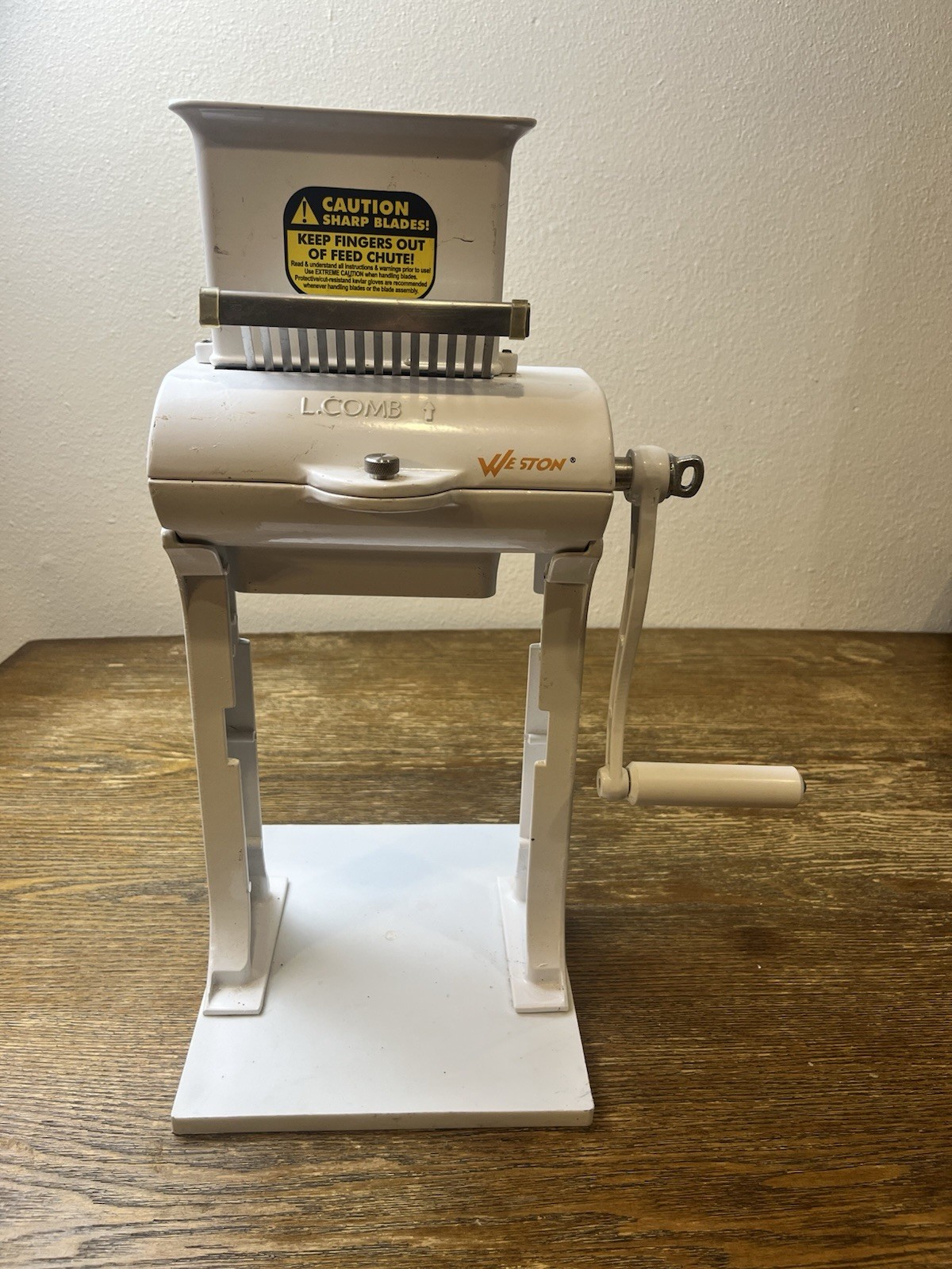 Weston Manual Meat Cuber Tenderizer Stand Hand Crank Deer Processing Weston Manual Meat Cuber Tenderizer Stand Hand Crank Deer Processing