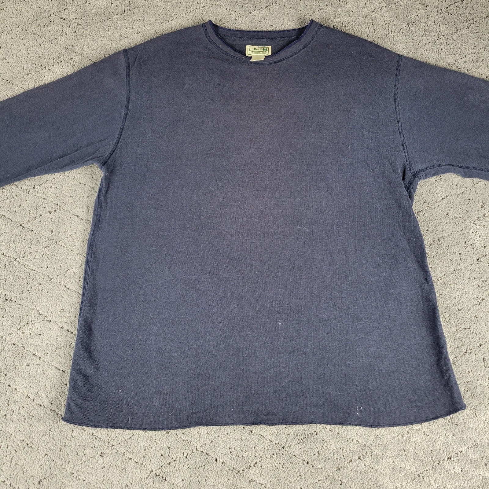 VTG LL Bean Shirt Mens M Blue Long Sleeve Crew Neck Solid Casual Made In Canada VTG LL Bean Shirt Mens M Blue Long Sleeve Crew Neck Solid Casual Made In Canada