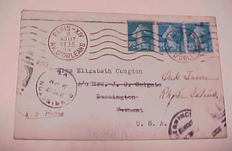 FRANCE  COVER CIRCA 1900 PARIS  B/S USA
