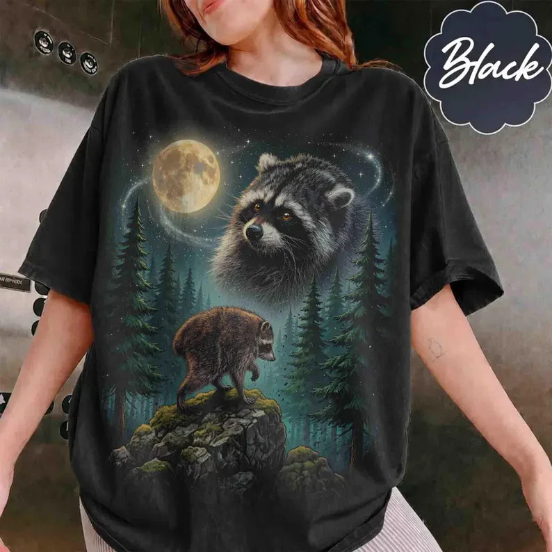 Vintage Jimothy Raccoon Shirt, Seattle Feral Legend, Retro Moon Graphic T-shirt, Vintage Jimothy Raccoon Shirt, Seattle Feral Legend, Retro Moon Graphic T-shirt,