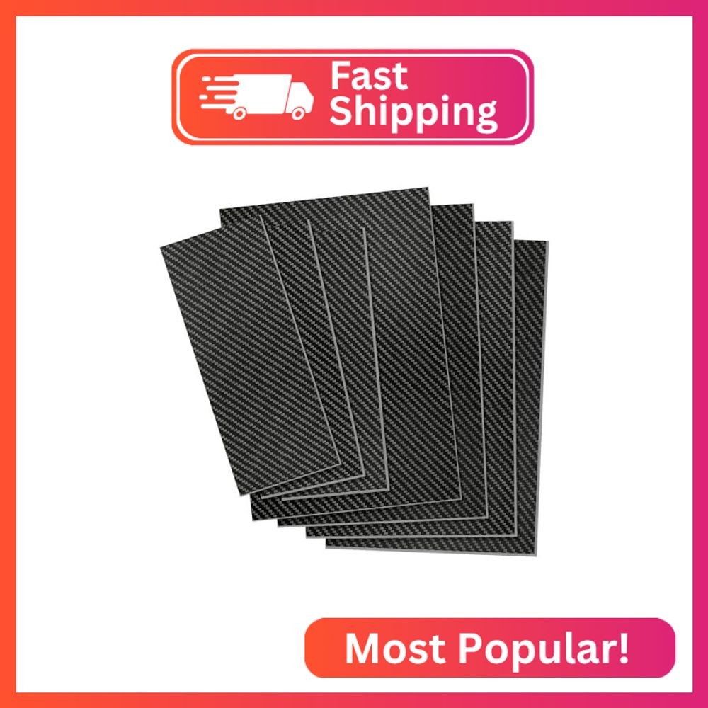 Kalolary Carbon Fiber Sheet 250 X 100 X1MM,3K Real Carbon Fiber Board Plate Kalolary Carbon Fiber Sheet 250 X 100 X1MM,3K Real Carbon Fiber Board Plate