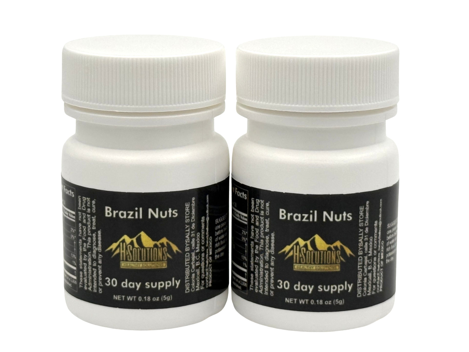 New Look 2 Pack, Semilla de Brasil, Brazil Nuts, Black Bottle HS, 10 grams New Look 2 Pack, Semilla de Brasil, Brazil Nuts, Black Bottle HS, 10 grams