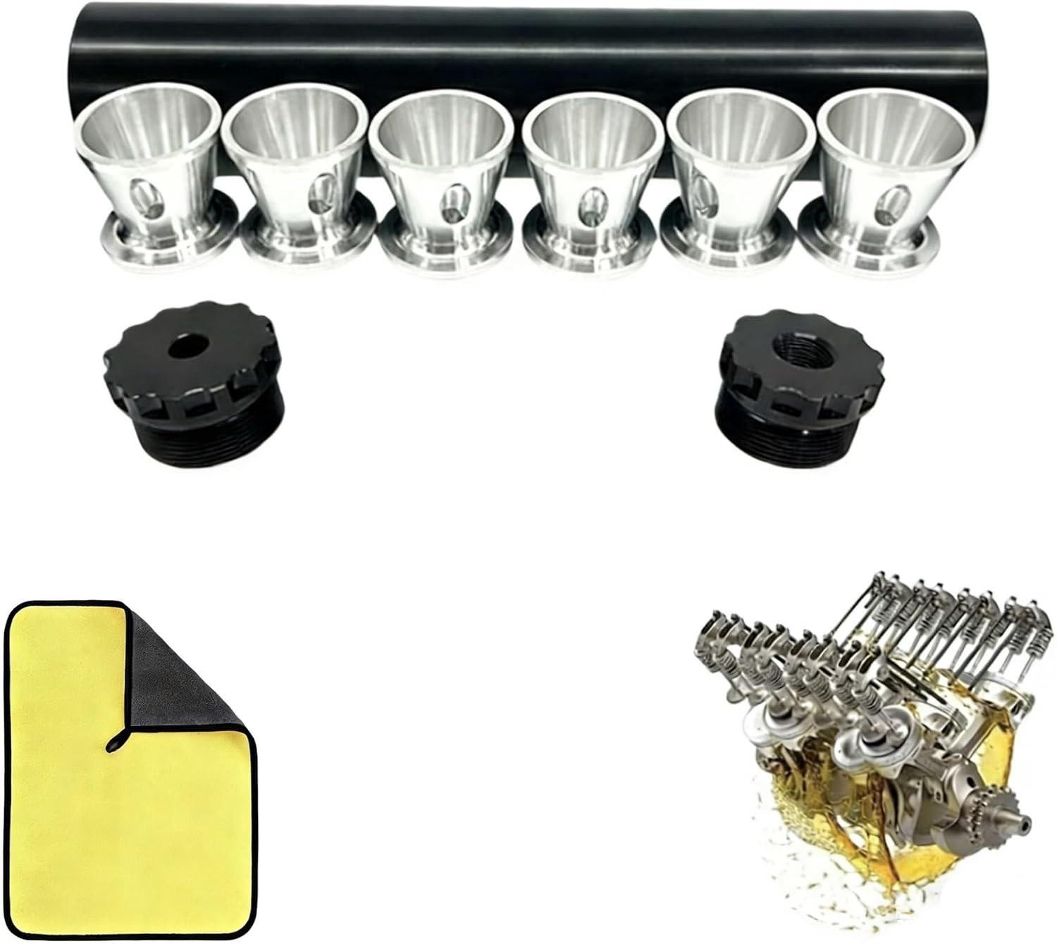 2set Auto Fuel Filter 8\'\' 1/2 X 28 with 6 Aluminum Caps Solvent TrapKit US stock
