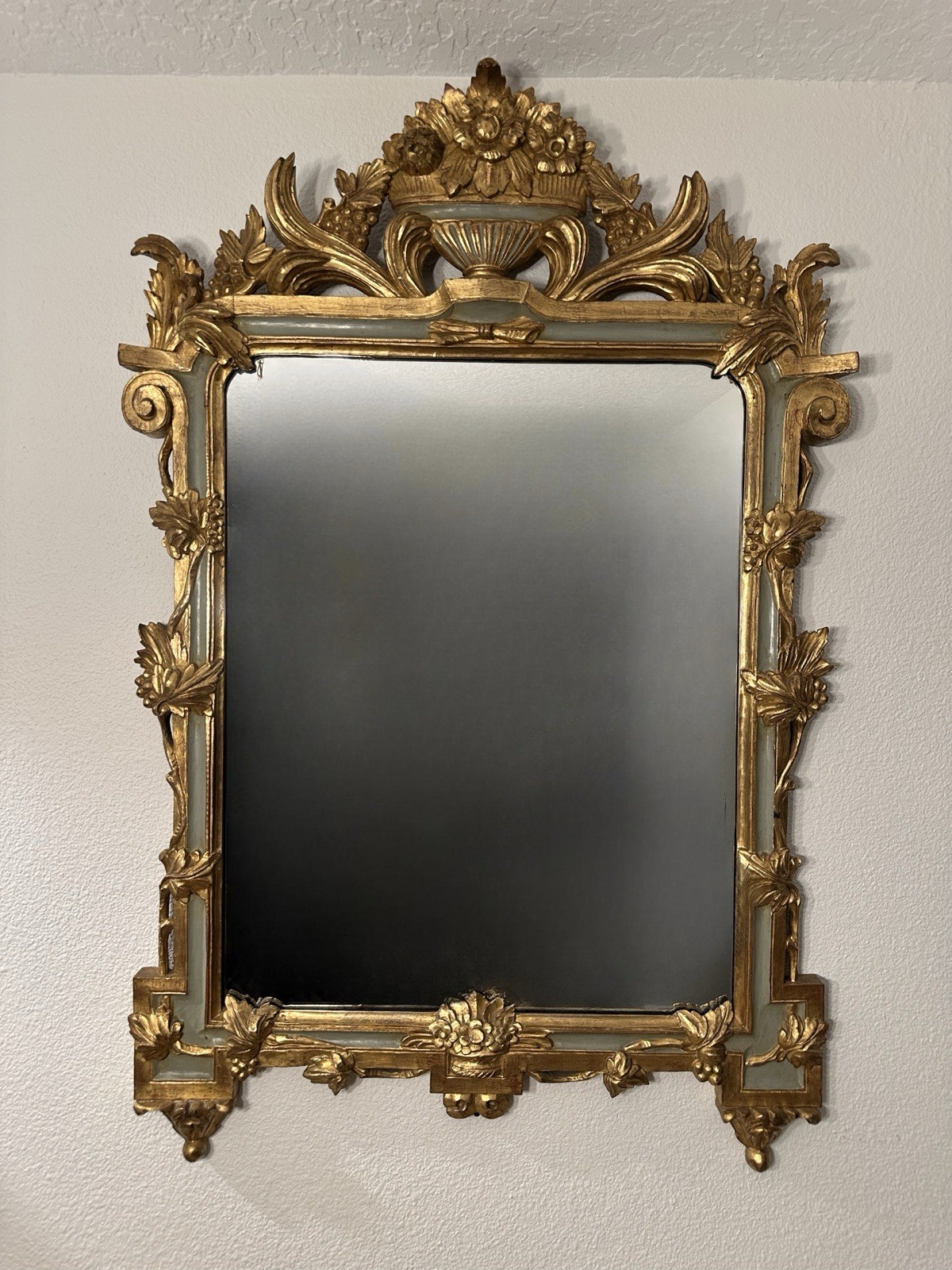 Antique 19th C Italian Neoclassical Giltwood Wall Mirror – Louis XVI c. 1850