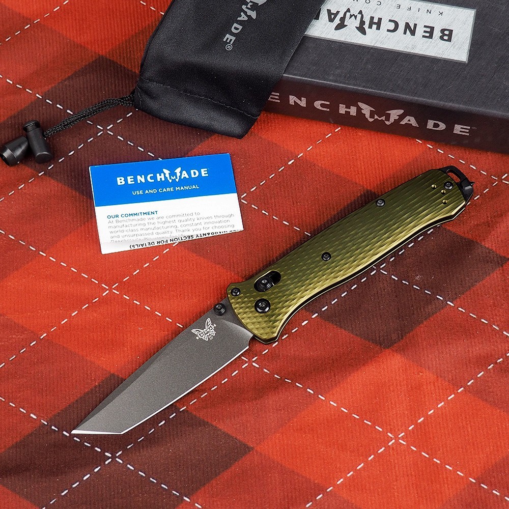 Benchmade 537GY-1 Bailout Woodland Green Aluminum 3.38