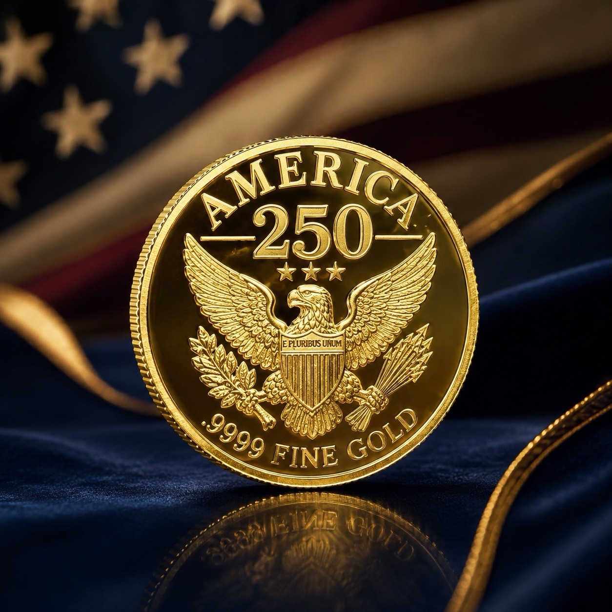 2026 America 250 1/500 oz .9999 Fine Gold Round 250th Anniversary Capsule