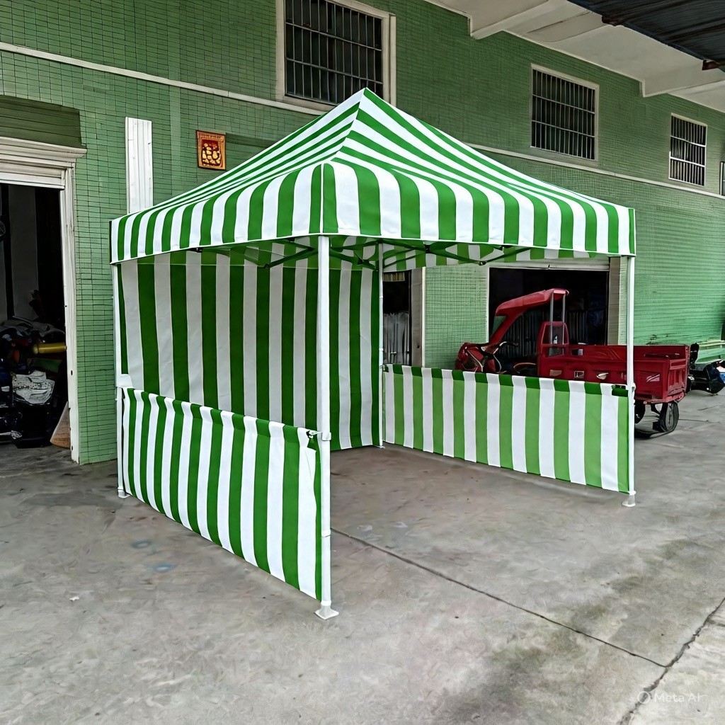 10x10 Pop up Carnival Canopy Tent Vendor Booth  Sidewall and Half Walls-pickup