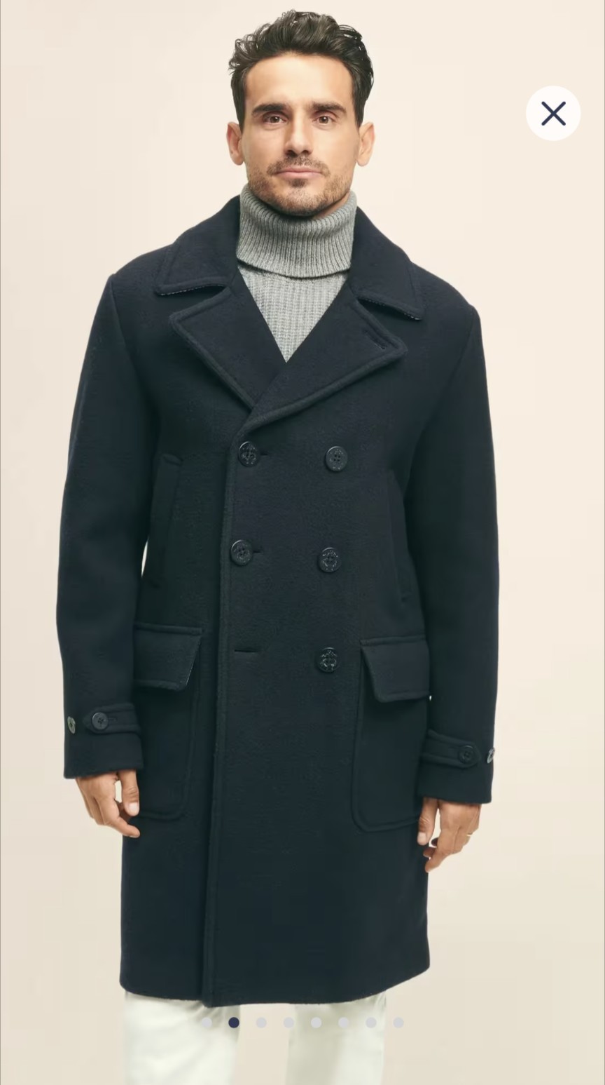 Brooks Brothers Double Faced Wool Top Coat Navy XL NWT 100% Wool $1298