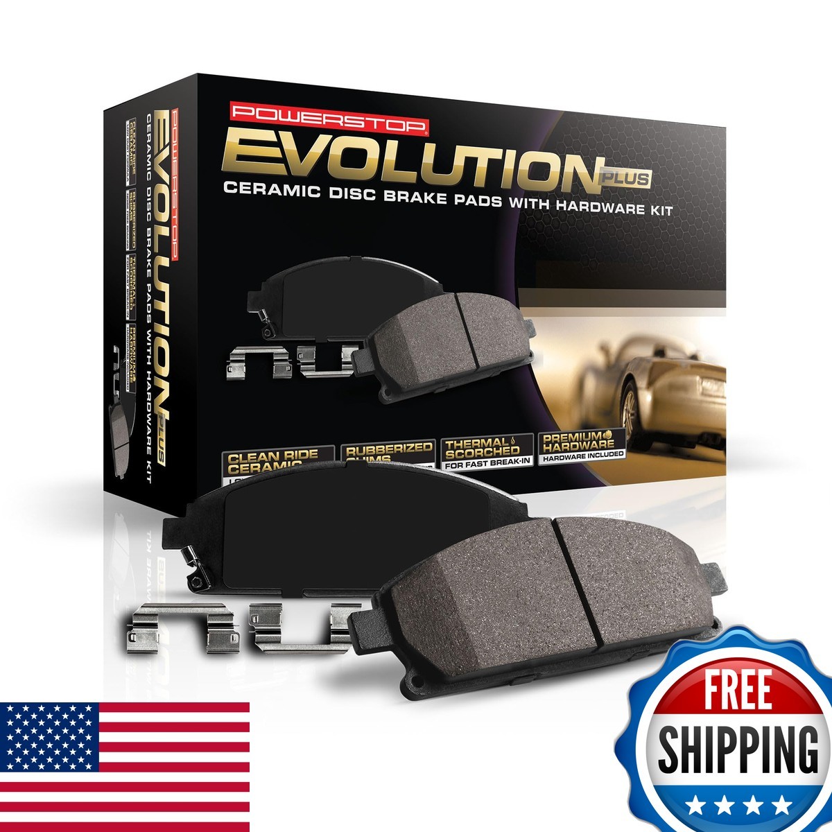 PowerStop Z17 Replacement Ceramic Brake Pads Rear 17-1800 PowerStop Z17 Replacement Ceramic Brake Pads Rear 17-1800