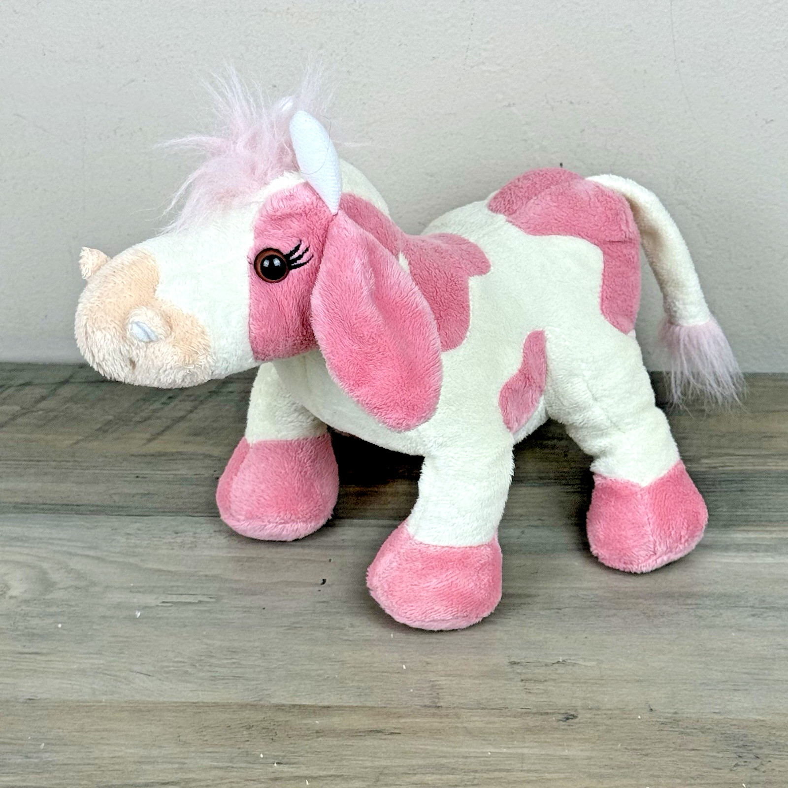 Ganz Webkinz Strawberry Cow Plush Ganz NO CODE HM500 Retired Stuffed Animal