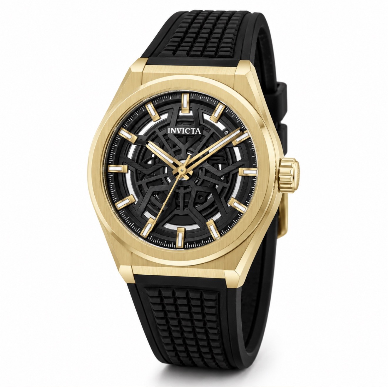 Invicta Speedway Rim Men's Watch - 46mm, Black/Gold Tone (70056) NEW with Box