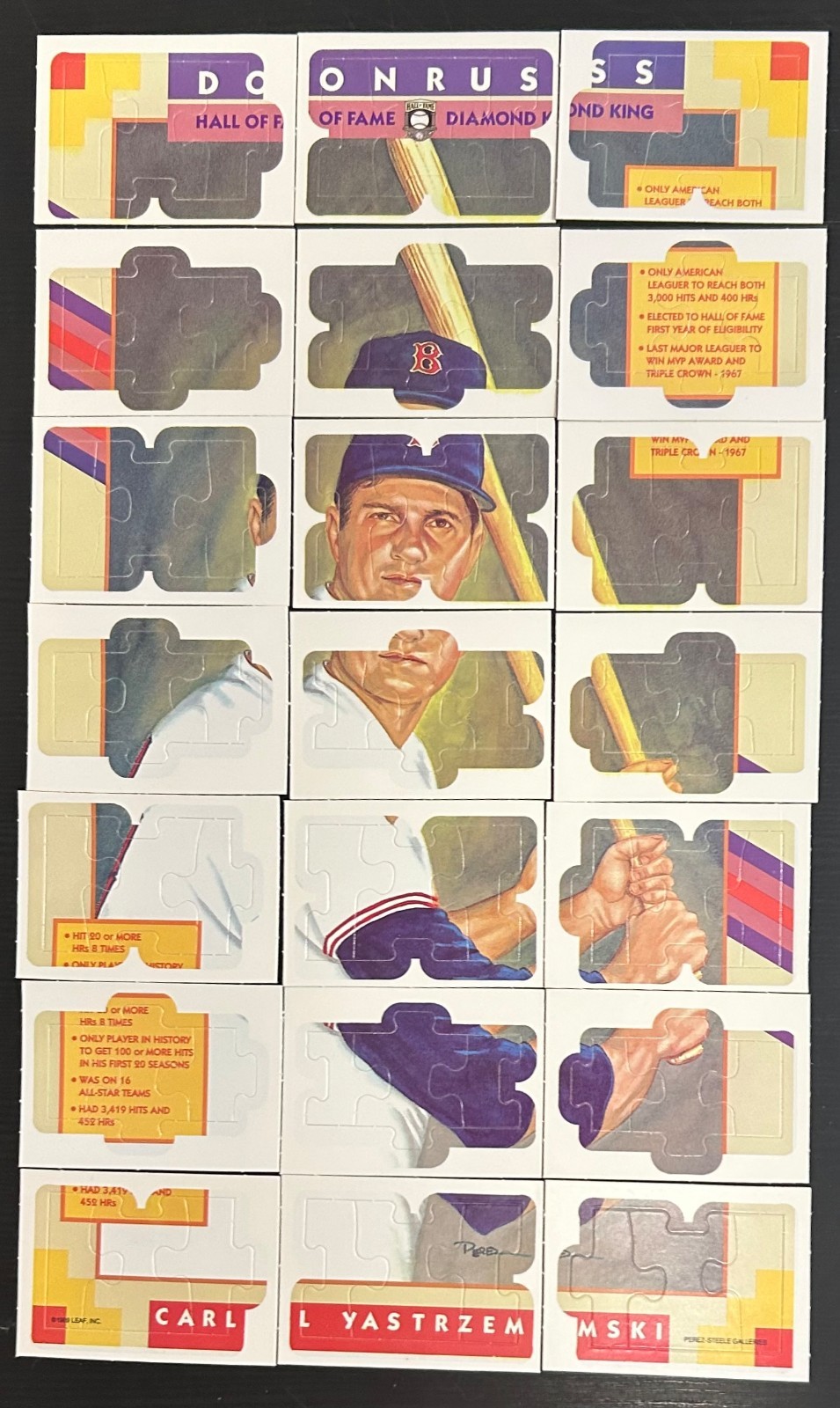 1990 Donruss Diamond King Puzzle – Carl Yastrzemski • Multi‑Piece Set w/ #588