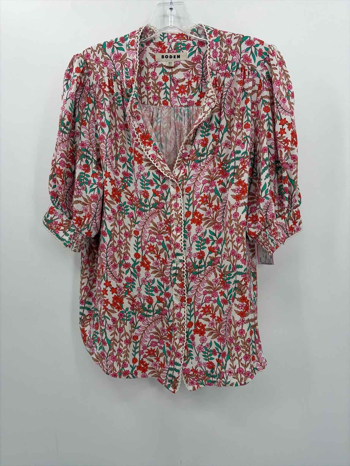 Pre-Owned Boden Pink Size 10 Long Sleeve Blouse Pre-Owned Boden Pink Size 10 Long Sleeve Blouse