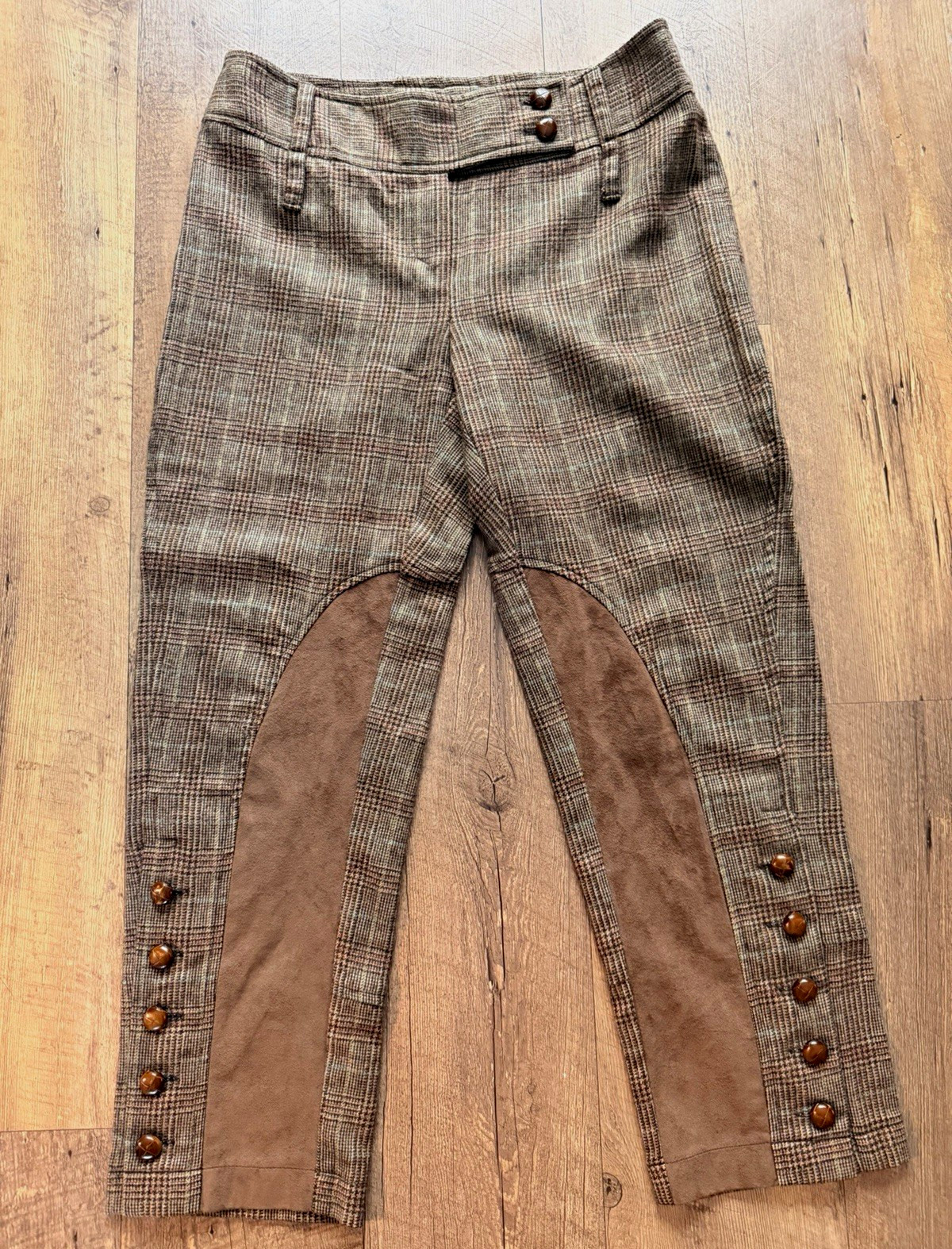 Vintage Italian Plaid Cropped Trousers 90s Lightweight virgin wool Pants Vintage Italian Plaid Cropped Trousers 90s Lightweight virgin wool Pants