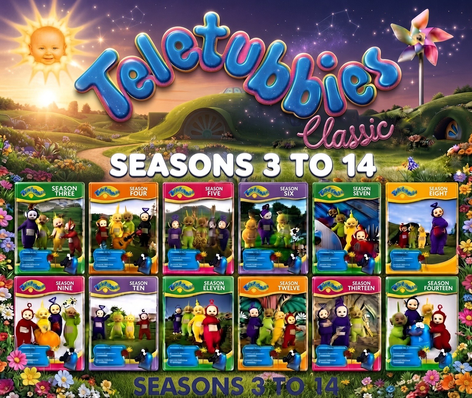 TELETUBBIES SEASONS 3 -14 (DVD) CLASSIC COLLECTION BRAND NEWNew