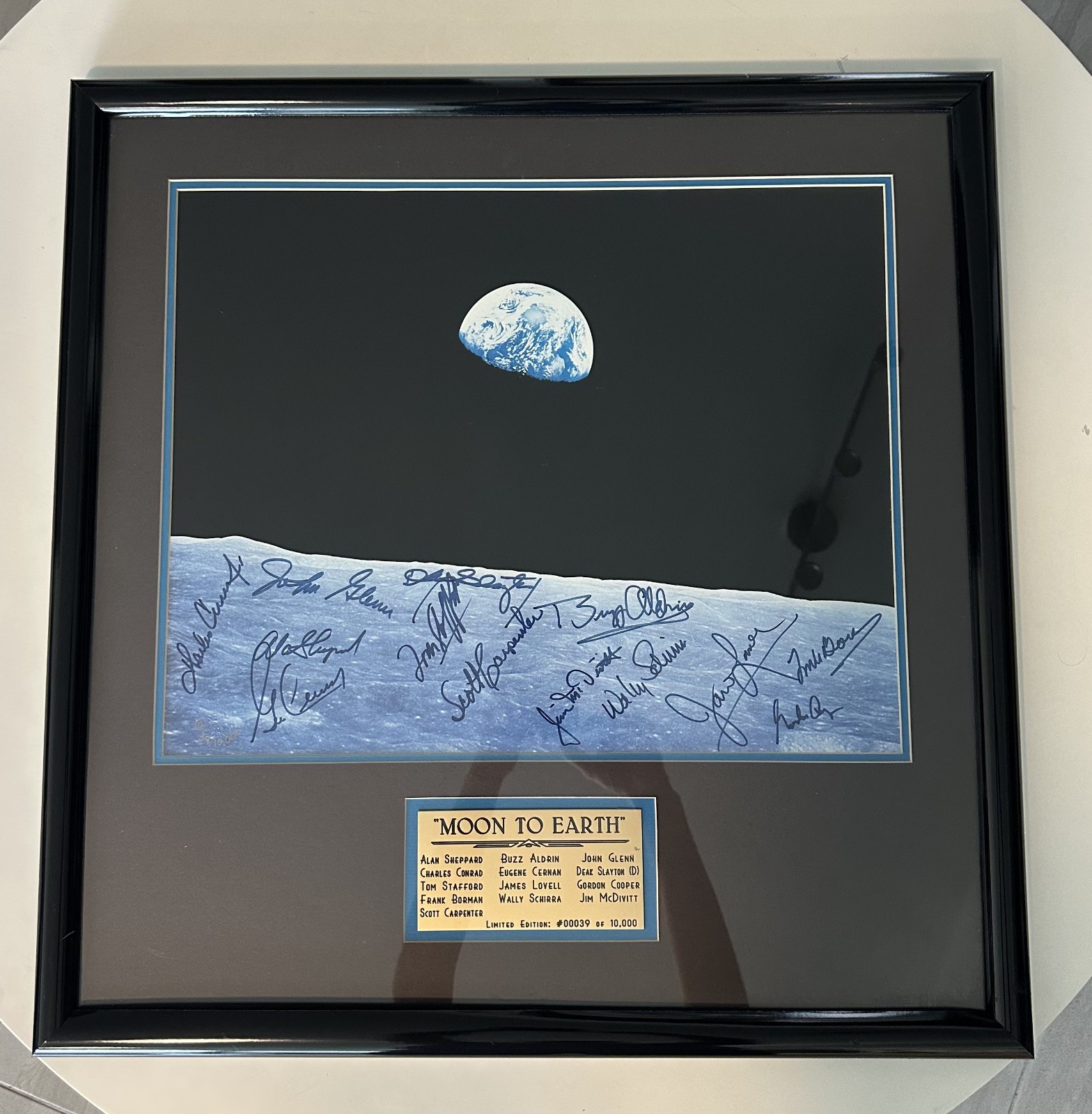 NASA Moon To Earth Limited Edition Framed Lithograph #00039/10000 26\'\'H x 25\'\'W