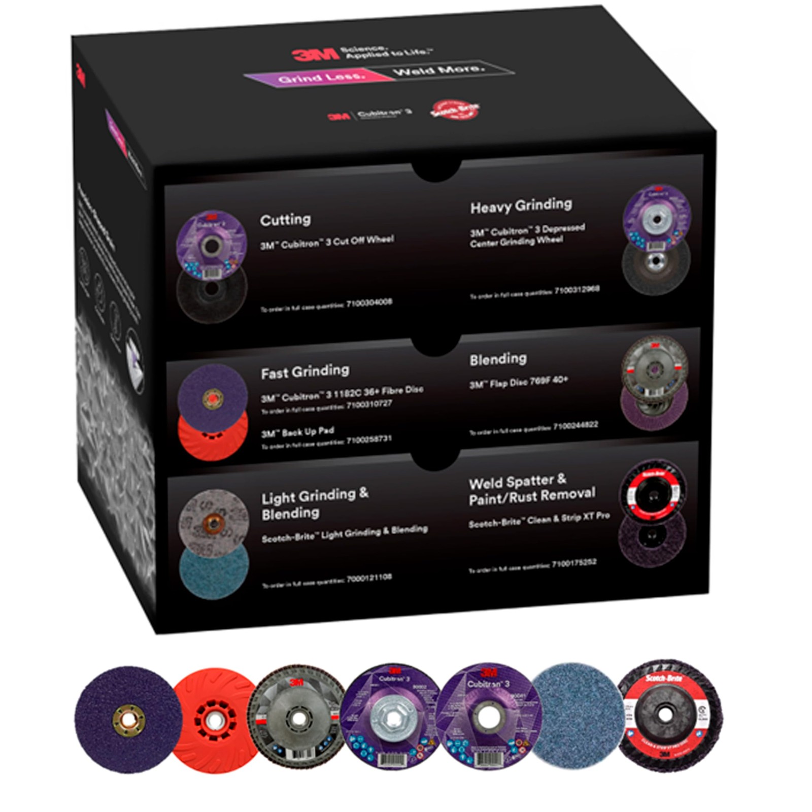 3M Grind Less Weld More Promo Kit, 67115, 4-1/2 in Discs, 16 Piece Welding Ki... 3M Grind Less Weld More Promo Kit, 67115, 4-1/2 in Discs, 16 Piece Welding Ki...