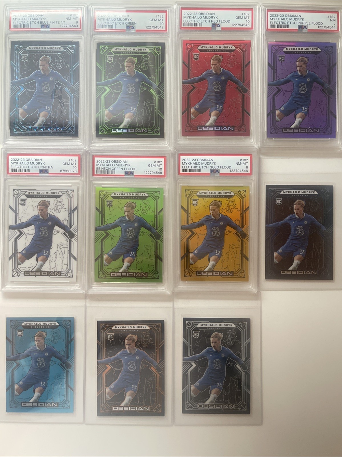 2022-23 Obsidian Mykhailo Mudryk One Of One 🌈 RC White Contra + More
