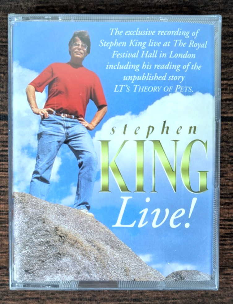 Stephen King Live - 2 Cassettes Sealed 1998 LT\'s Theory of Pets, Royal Festival