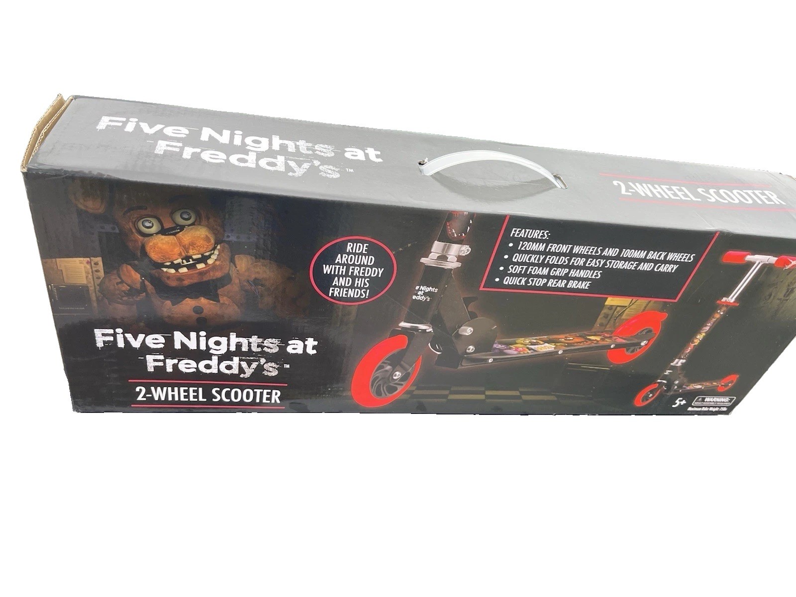 FNAF Scooter Five Nights at Freddy's - Discontinued Rare HTF Box Has Small Rips FNAF Scooter Five Nights at Freddy's - Discontinued Rare HTF Box Has Small Rips