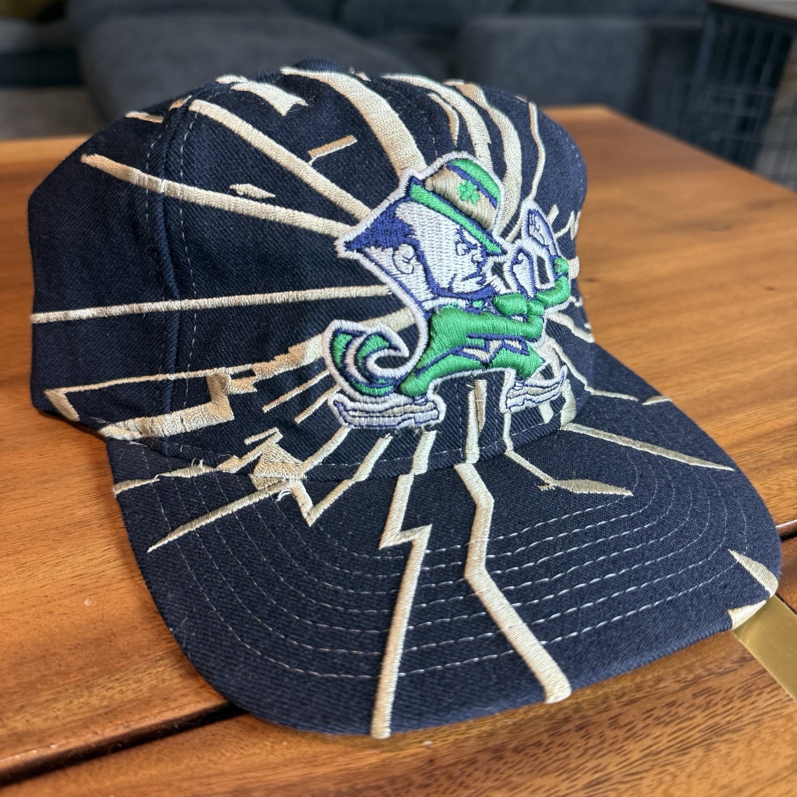 Vintage 90s Notre Dame Irish Starter Hat Embroidered Shatter Logo Vintage 90s Notre Dame Irish Starter Hat Embroidered Shatter Logo