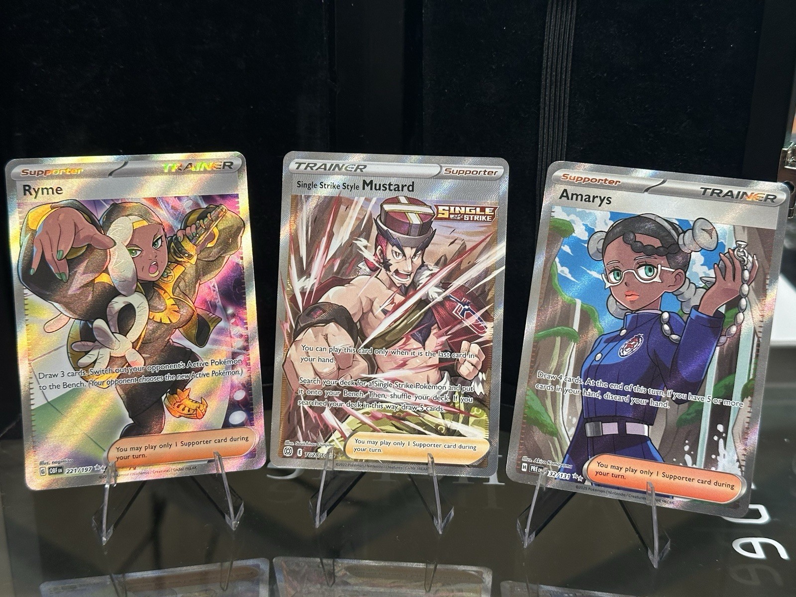 Pokémon Trainer Supporter Holo Card Lot – Ryme, Mustard, Amarys Pokémon Trainer Supporter Holo Card Lot – Ryme, Mustard, Amarys