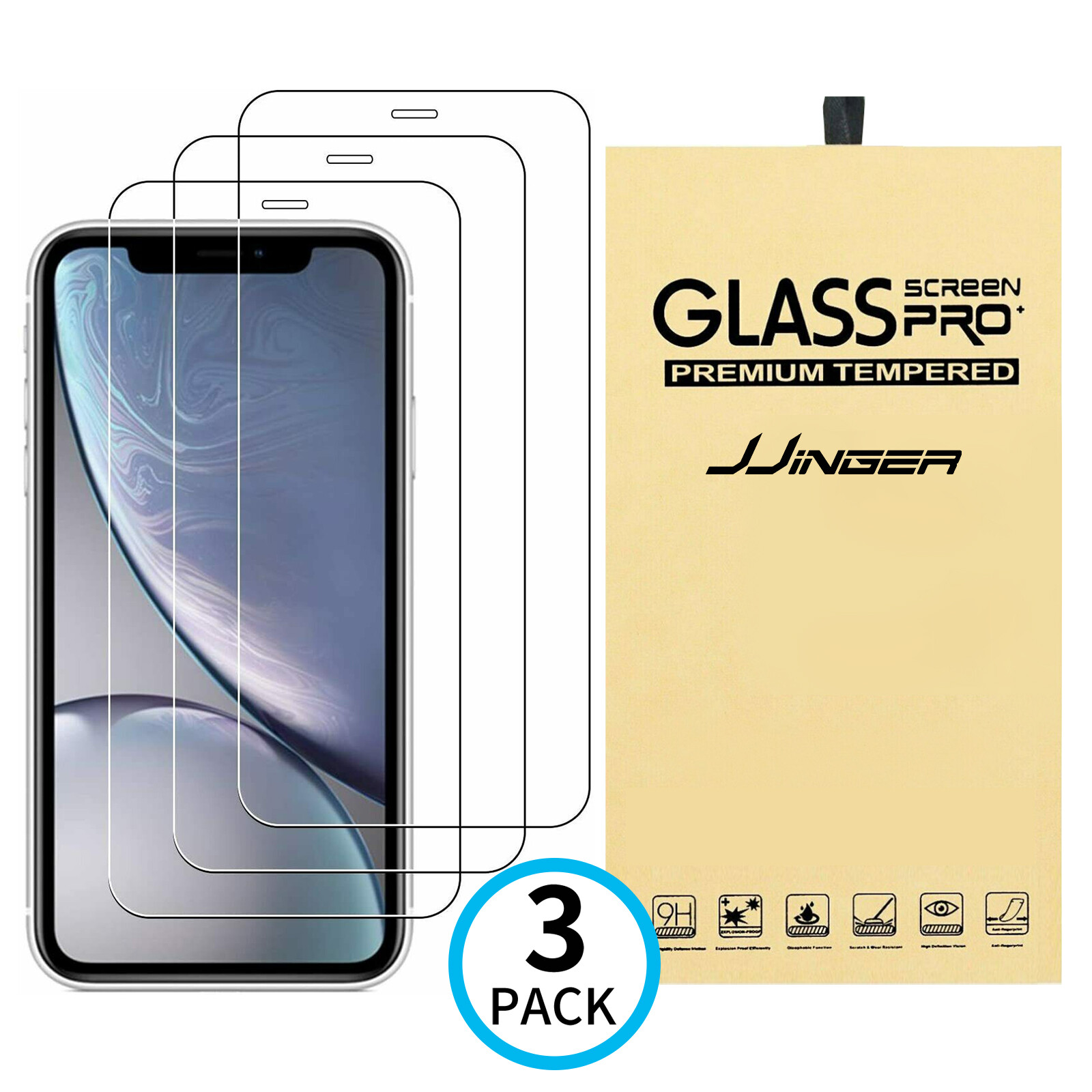 3X Tempered Glass Screen Protector For iPhone 18 17 16 15 14 13 12 11 Pro Max XR