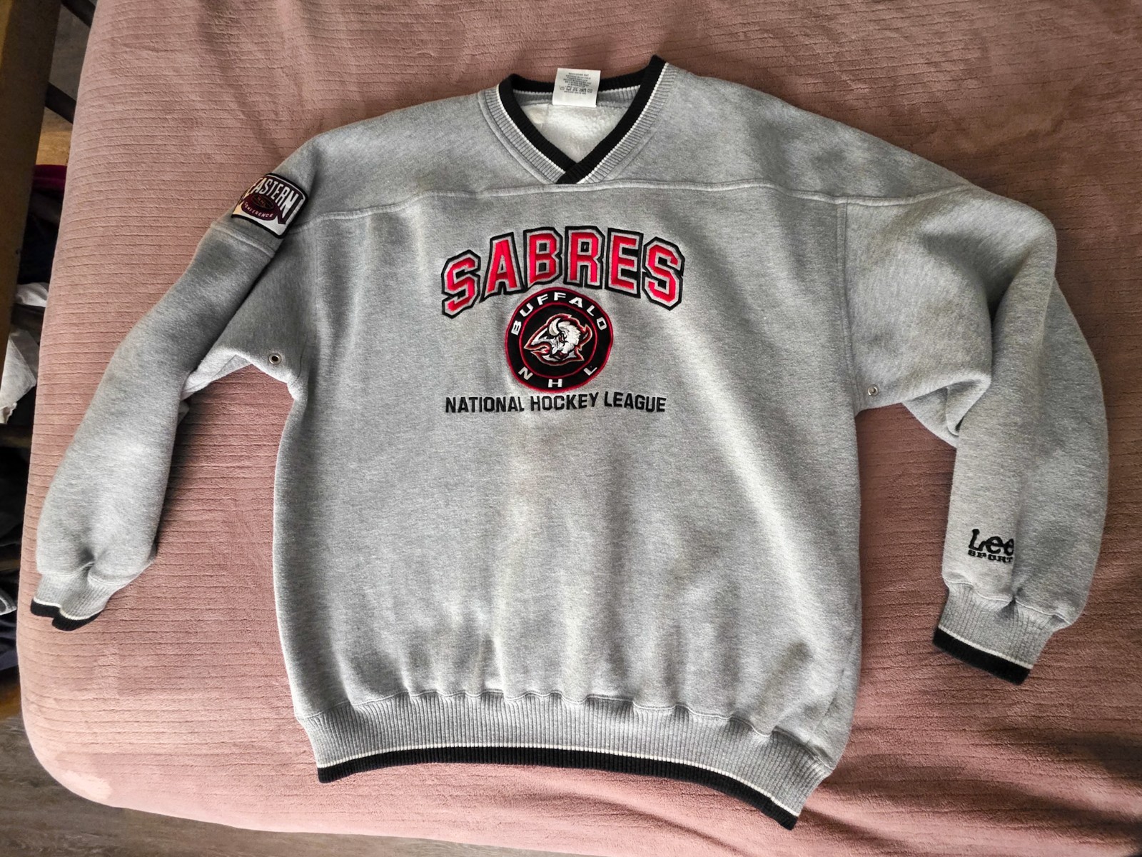 Vintage 90s Lee Sport Buffalo Sabres Goathead Logo NHL Sweatshirt - XL Vintage 90s Lee Sport Buffalo Sabres Goathead Logo NHL Sweatshirt - XL
