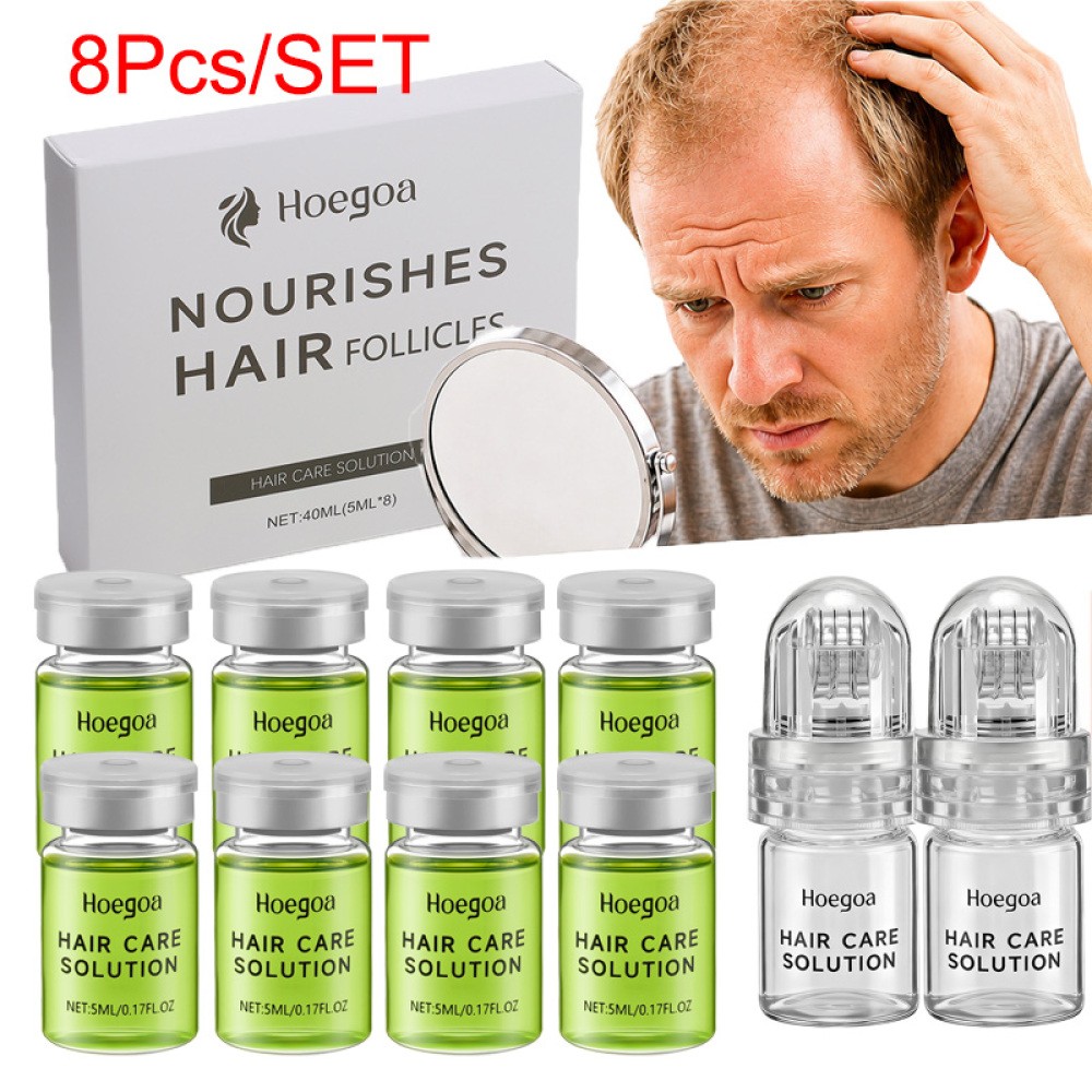 8PCS/SET Hair Regrowth System,Advanced Microneedle Hair Regrowth Treatment NEW