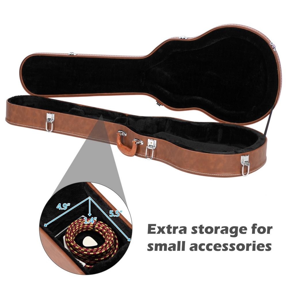 Glarry GLP Microgroov Bulge Surface Electric Guitar Hardshell Case with Lock