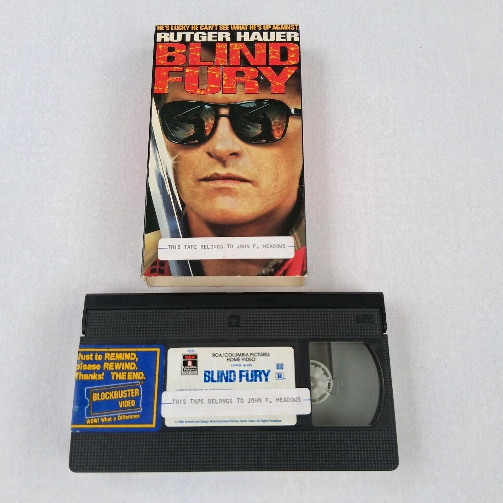 Blind Fury (VHS, 1990) RUTGER HAUER, Action, Blind, Lisa Blount, \ Blind Fury (VHS, 1990) RUTGER HAUER, Action, Blind, Lisa Blount, \